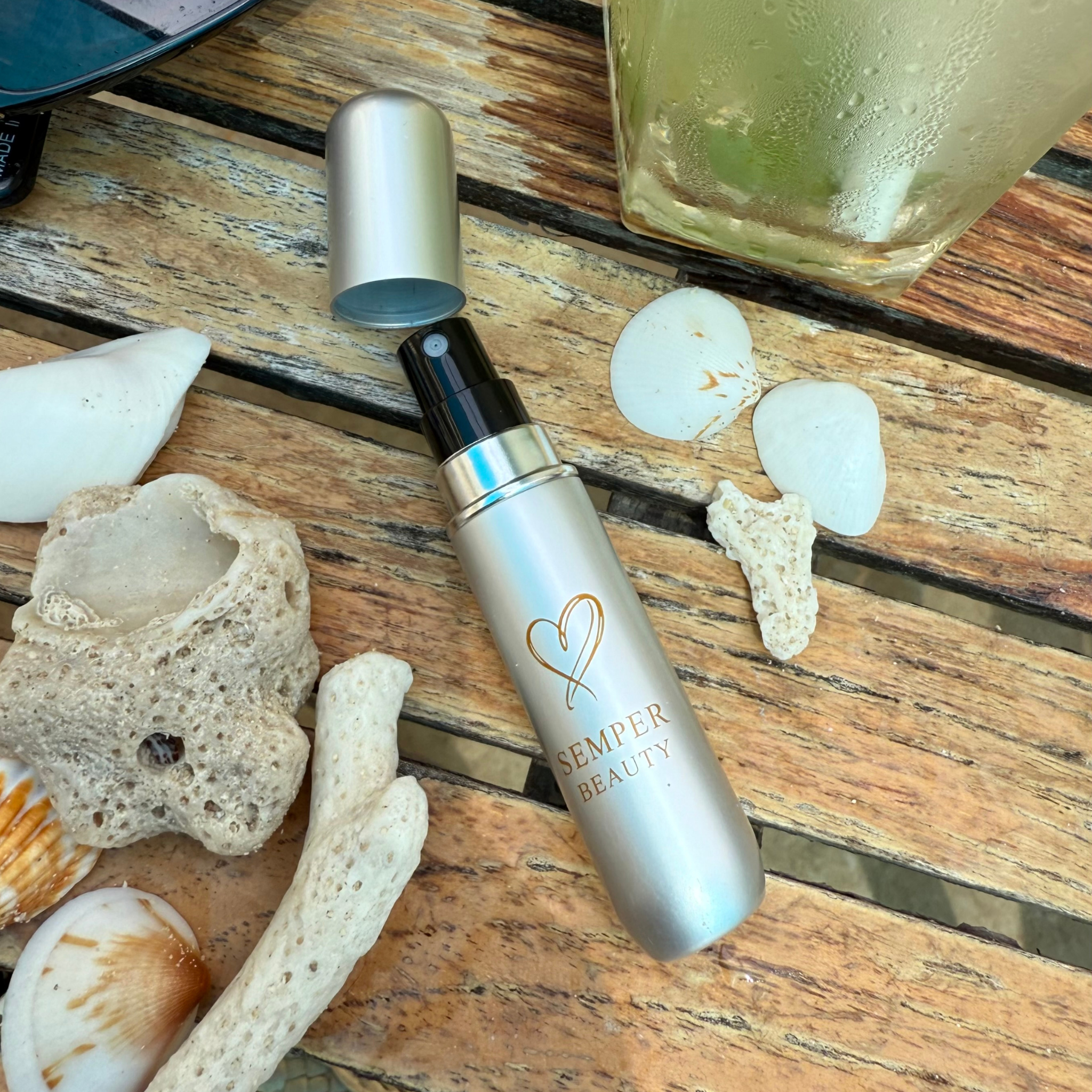 Travel size Semper Beauty atomizer for carrying perfumes