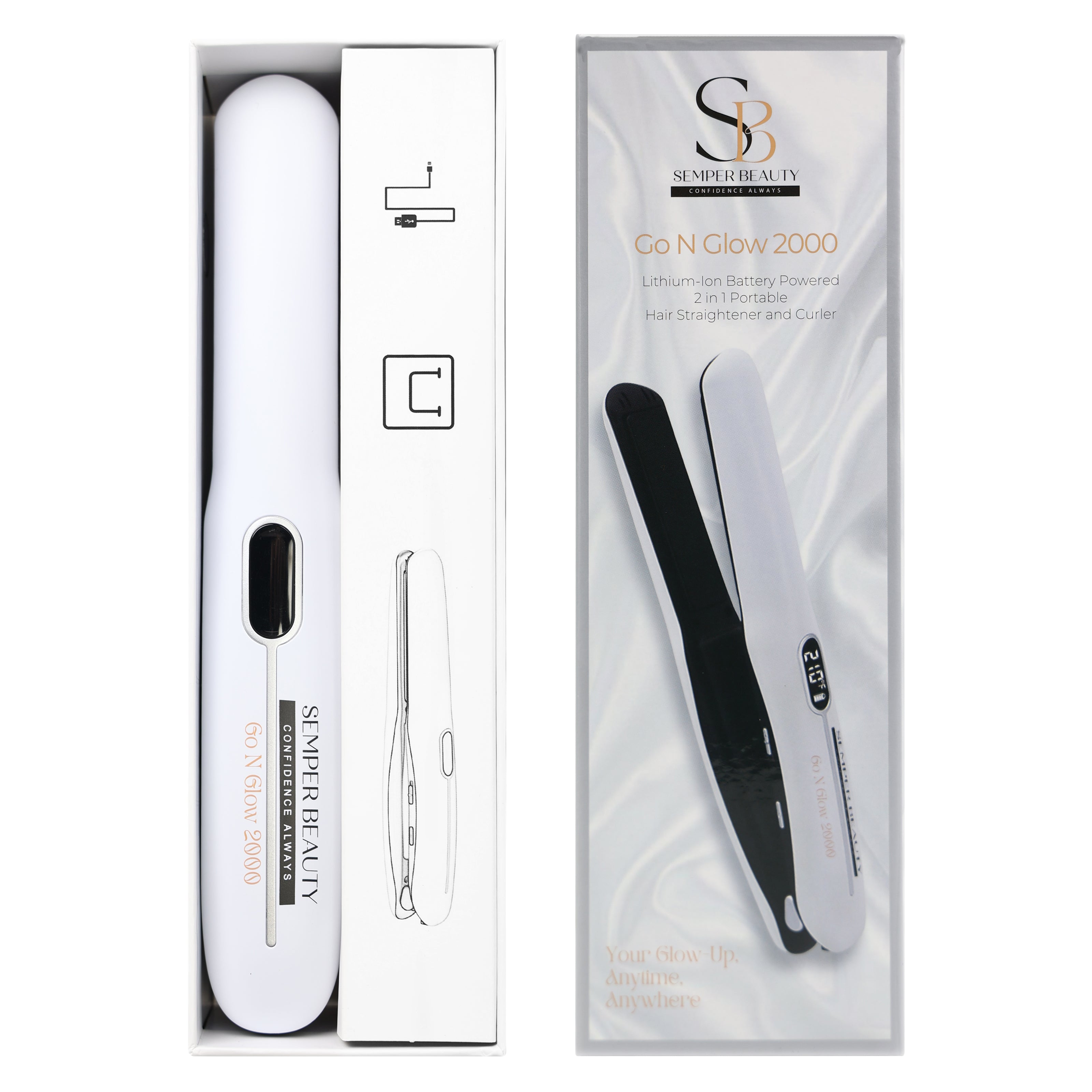 Semper Go N Glow 2000 – Cordless Hair Straightener & Curler
